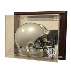   Case Up Display, Mahogany   Acrylic Full Size Football Helmet Display