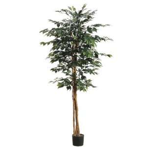   of 2 Potted Artificial Decorative Silk Ficus Trees 6 Home & Kitchen