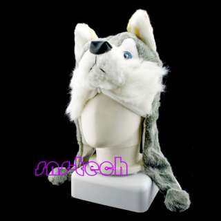 Timberwolves Wolf Mascot Costume Mask Hat Cap Winter plush Warm Cute 