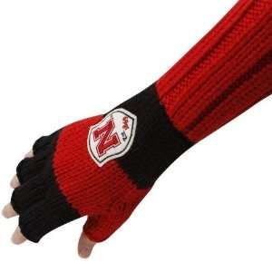   Ladies Scarlet Black Spirit Fingers Gloves