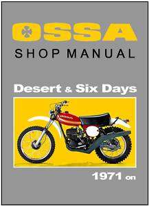OSSA Workshop Manual Desert & Six Days 1971  1979  