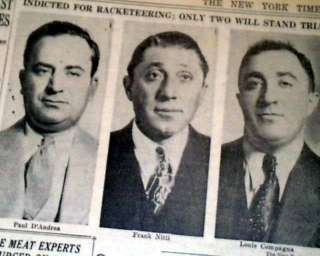   Al Capone Hitman SUICIDE Death Chicago Gangland Old Newspaper *  