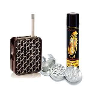   Brown Vaporizer Combo  Free Vector Butane & Four Piece Metal Grinder