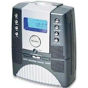   Diggi Bank Digital Coin Bank, Alarm Clock, & Radio: Office Products