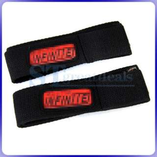 Black Weight Lifting Bodybuilding Wrist Straps Exercise  