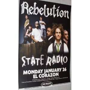  Rebelution Poster   Concert Flyer   State Radio: Home 