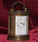   Miniature BRASS CARRIAGE CLOCK_Round_Pl​ain Case_Good working