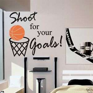 Vinyl Wall Lettering Decal Words Quote Basketball Goal  