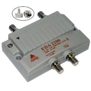  Electroline EDA 2200 2 Port Cable TV HDTV Signal Booster 