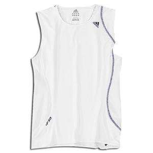  adidas Mens +F50 TechFit Sleeveless Jersey (White 