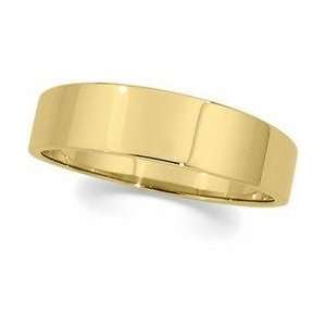  14k Yellow Gold Flat Tapered Band   2.5mm: Everything Else