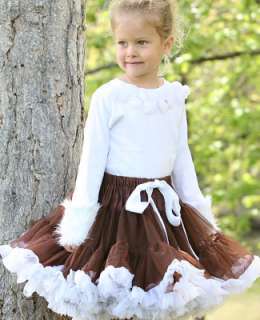 Ally Girl Brown/White Pettiskirt **CUTE CUTE**  