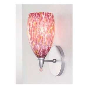  Caroline One Light Wall Sconce in Satin Nickel Shade Color 
