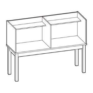   3023 Library 3000 Wooden Side by Side Study Carrel Frame Finish Maple