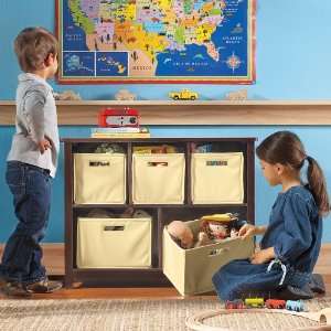  Kids Wood Bookcase/Toy Organizer with Storage Bins: Toys 