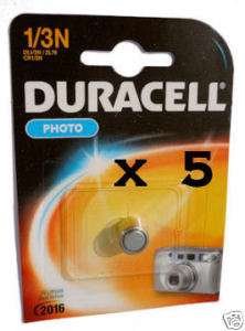 DURACELL 1/3N DL1/3N CR1/3N PHOTO BATTERY EXP 2016  