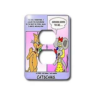 Londons Times Funny Cat Cartoons   Cat Scams   Light Switch Covers   2 