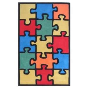   Rug Company Jigsaw Puzzle 2 6 x 6 multi Area Rug: Home & Kitchen