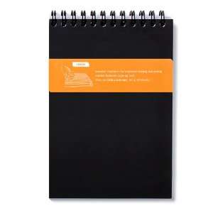  Whitelines Top Wire A6 Notebook, Lined, Black (WL86 