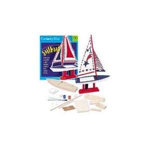  Curiosity Kits Make Your Own Wooden Sailboat: Toys & Games