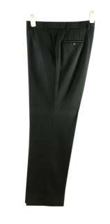 NEW Marco Carlotti   Mens Black Pinstripe Suit 42R  