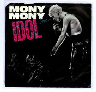 BILLY IDOL MONY MONY LIVE 45 PS LISTEN TO IT NOW  