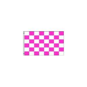  New Pink and White Checker Safety Flag Automotive