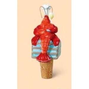 Nautical Cook Chef Lobster Wine Cork Bottle Topper:  