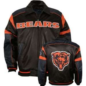  Chicago Bears Pig Napa Elite Leather Varsity Jacket 