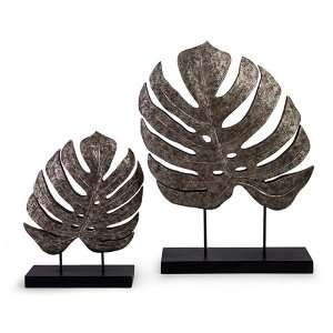 Silver Antiqued Leaves Pair Arts, Crafts & Sewing