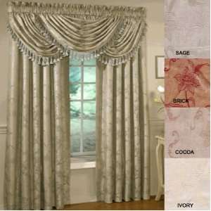   Lustre Woven Jacquard Waterfall Valance:  Home & Kitchen