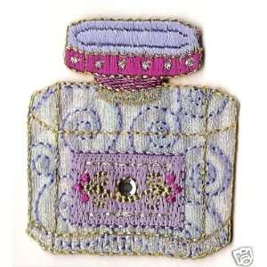 BUY 1 GET 1 OF SAME FREE/Perfume Bottle  Iron On Embroidered Applique