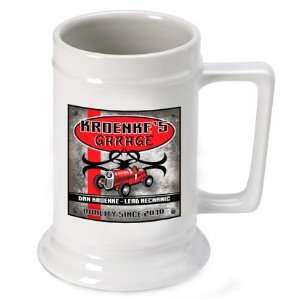   Favors Personalized 16 oz. Garage Beer Stein: Health & Personal Care