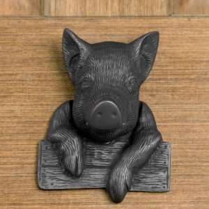  Pig Door Knocker   Dark Oil Rubbed Bronze: Home 
