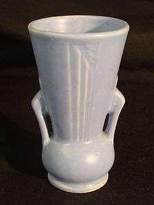 Vintage Blue McCoy Pottery Vase 5 Inch  