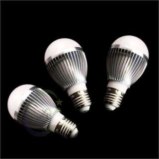 3PCS E27 5W LED White Light Lamp Bulb 110V 240V Brightness Energy 