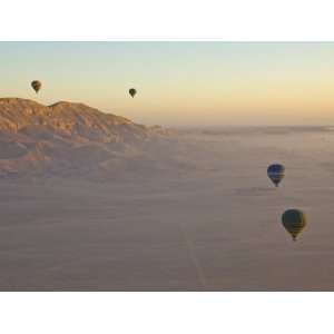  Hot Air Balloons, Sunrise, on the West Bank of the River 