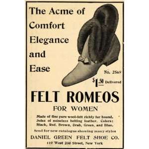   Felt Shoe Co Romeos for Women 2569   Original Print Ad