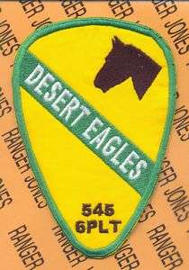 1st Cavalry Div 6 PLT 545 MP Co DESERT EAGLES patch  