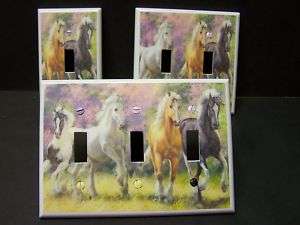 WILD HORSES M20 LIGHT SWITCH OR OUTLET COVER  