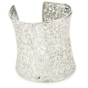  Kendra Scott Filagree Rhodium Plated Ainsley Cuff Bracelet: Jewelry