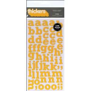   Chipboard Letter Stickers, Typo Mustard Arts, Crafts & Sewing