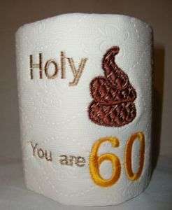 60th Birthday Gag Gift Novelty Toilet Paper  