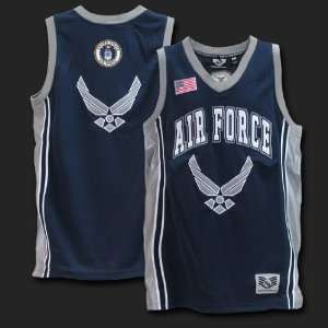 AIR FORCE NAVY MILITARY BASKETBALL JERSEY SIZE MEDIUM