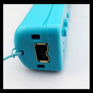 New Remote Controller Set for Nintendo Wii Game + Case Skin Blue 