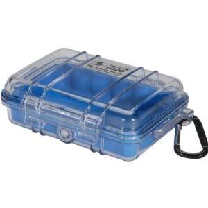  Blue Micro Case with Clear Lid and Carabineer Electronics