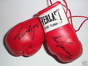 Autographed Mini Boxing Gloves GENE TUNNEY  