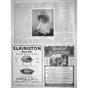  1908 CHARLOTTE CORDAY HAT LADIES FASHION ELKINGTON