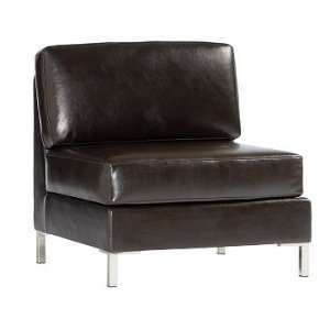  west elm Leather Armless Sectional, Single Chair 