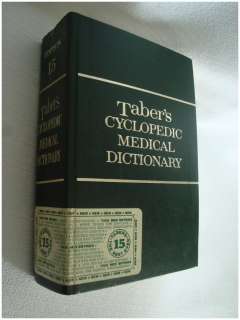TABERS CYCLOPEDIC MEDICAL DICTIONARY EDITION 15 1985  